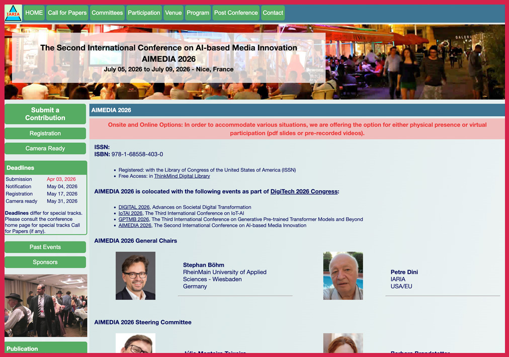 Steve Chan Reviewer for International Conference on AI-based Media Innovation (AIMEDIA)
