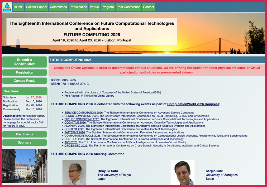 Steve Chan Reviewer for International Conference on Future Computational Technologies and Applications (Future Computing)