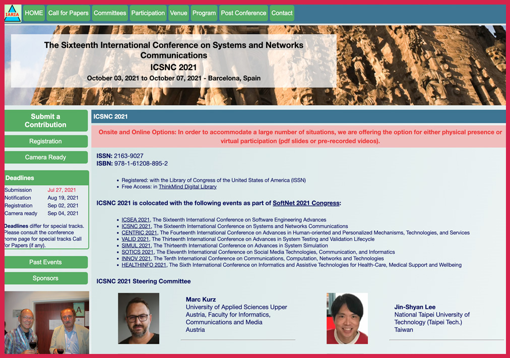 Steve Chan Reviewer for International Conference on Systems and Networks Communications (ICSNC)