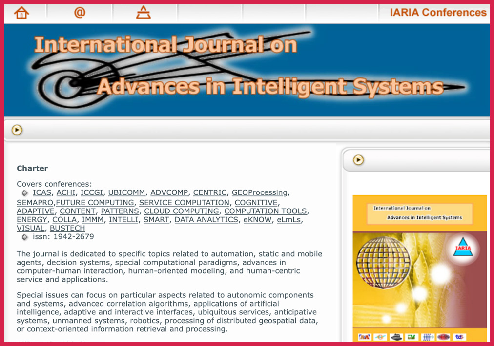 Steve Chan Reviewer for the International Journal on Advances in Intelligent Systems (IJAIS or IntSys)