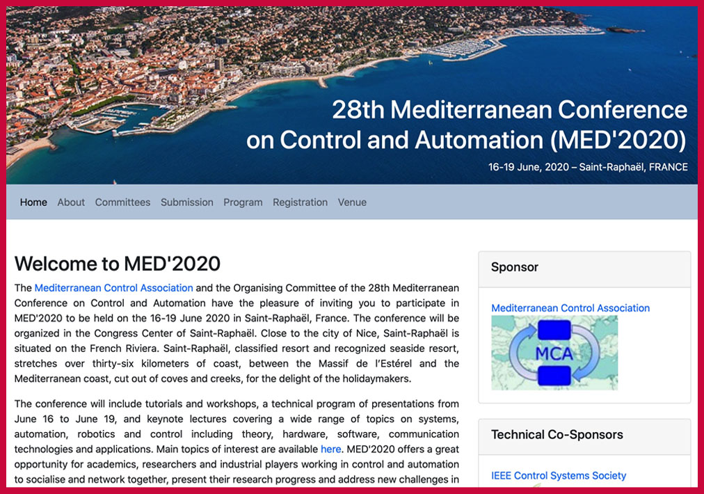 Steve Chan IEEE Mediterranean Conference on Control and Automation