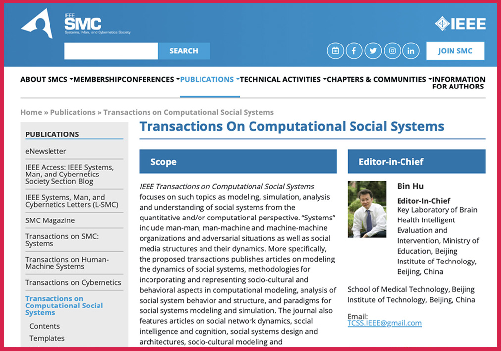 Steve Chan Reviewer for IEEE Computational Social Systems