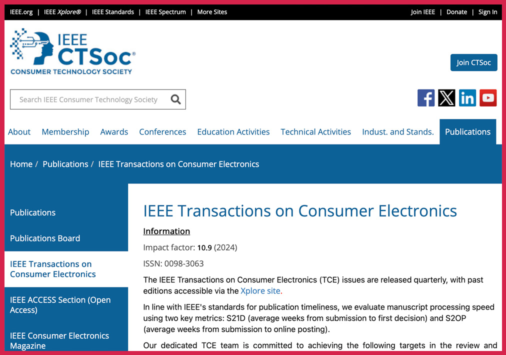 Steve Chan Reviewer for IEEE Transactions on Consumer Electronics