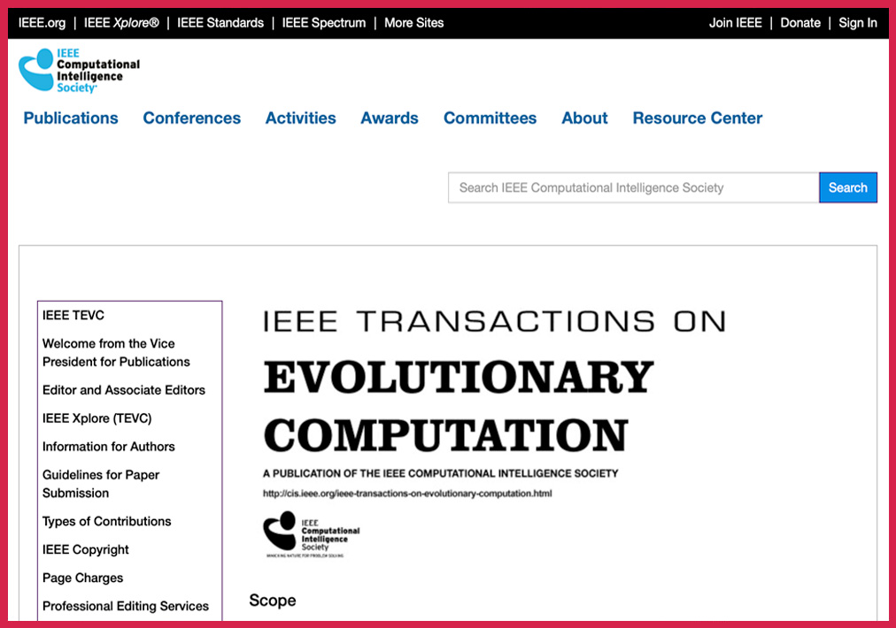 Steve Chan Reviewer for IEEE Transactions on Evolutionary Computation