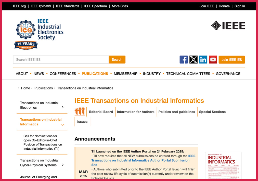 Steve Chan Reviewer for IEEE Transactions on Industrial Informatics