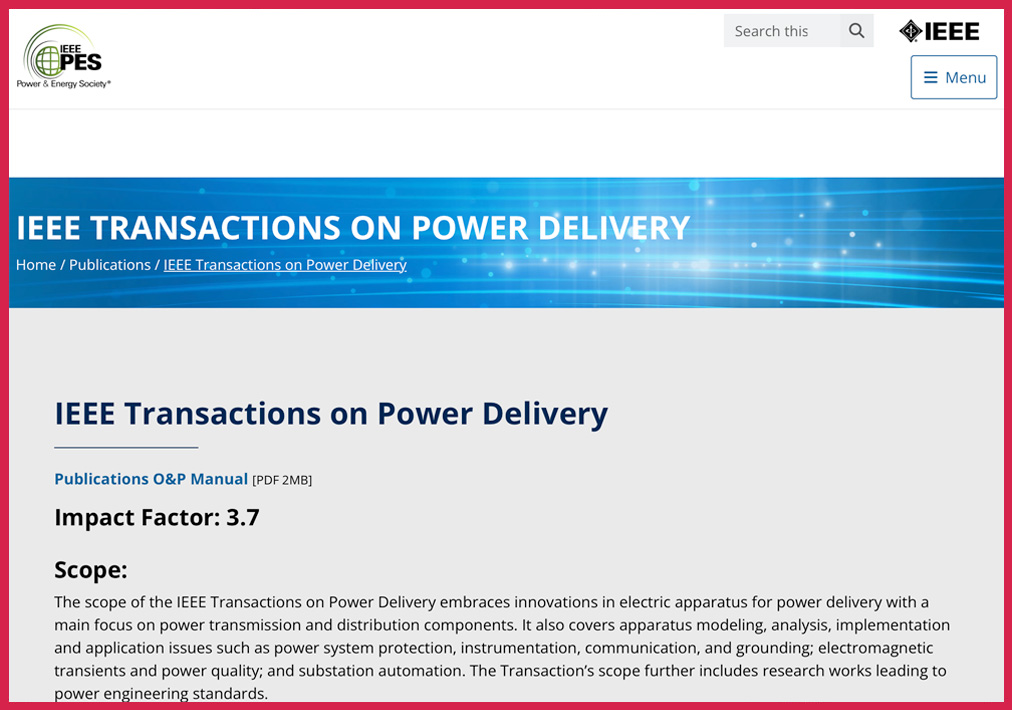 Steve Chan Reviewer for IEEE Transactions on Power Delivery