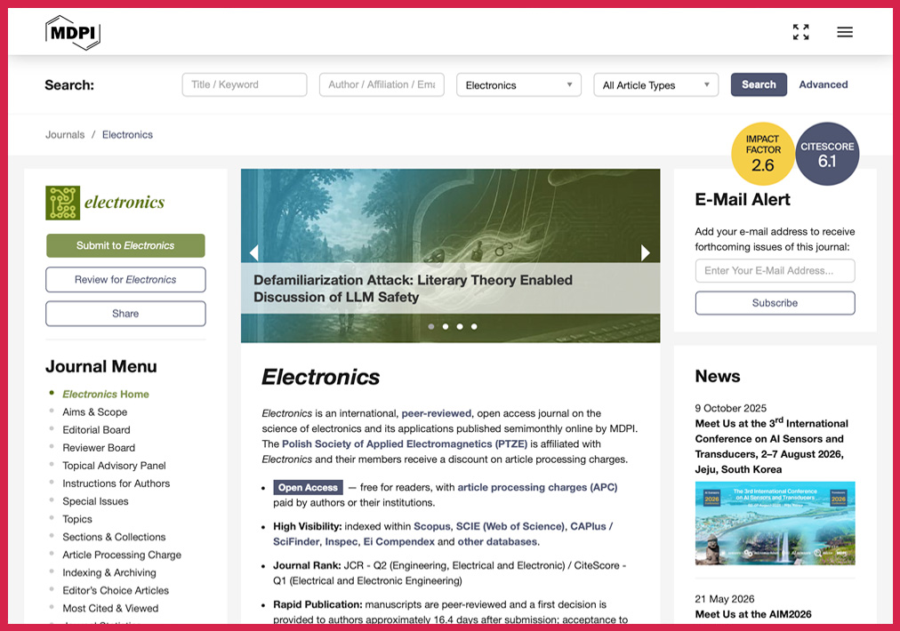 Steve Chan Reviewer for MDPI Electronics