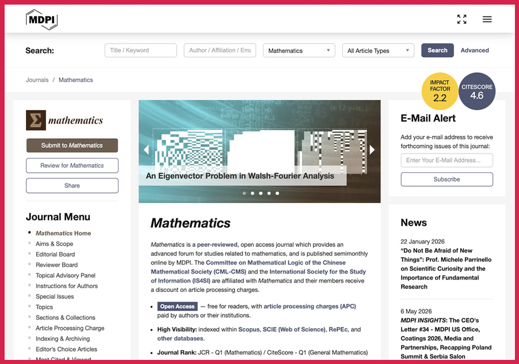 Steve Chan Reviewer for MDPI Mathematics